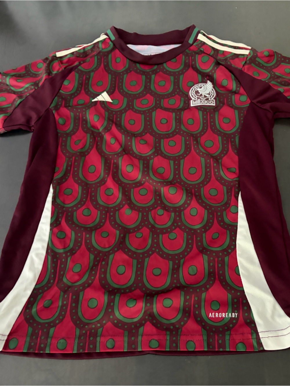 Adidas Mexico 2024/25 Home Soccer Jersey Kids Youth Size 28 (L) AEROREADY